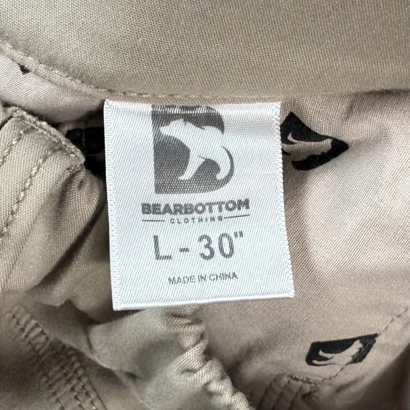 Bear Bottom Joggers Men's Large 30" Inseam Stretch Outdoor Pocket Chino Pants - Picture 4 of 7